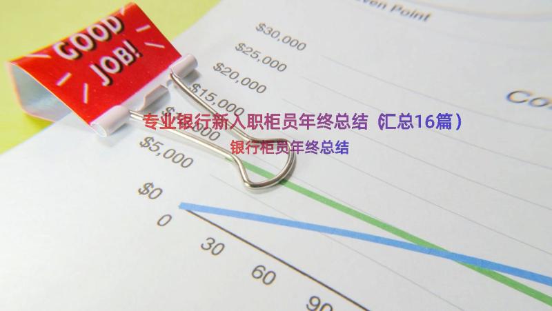 专业银行新入职柜员年终总结（汇总16篇）