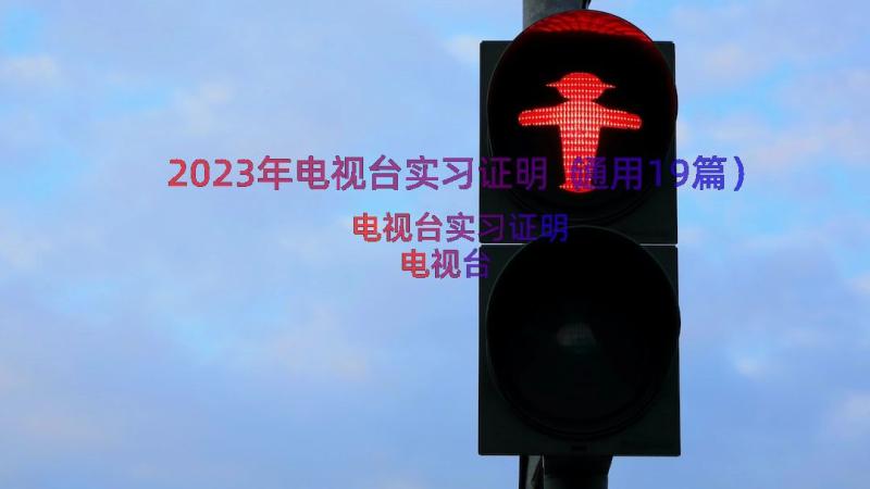 2023年电视台实习证明（通用19篇）