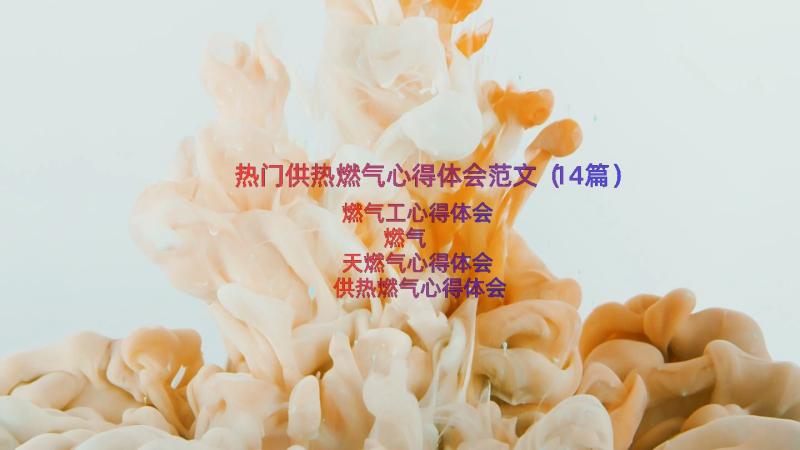 热门供热燃气心得体会范文（14篇）