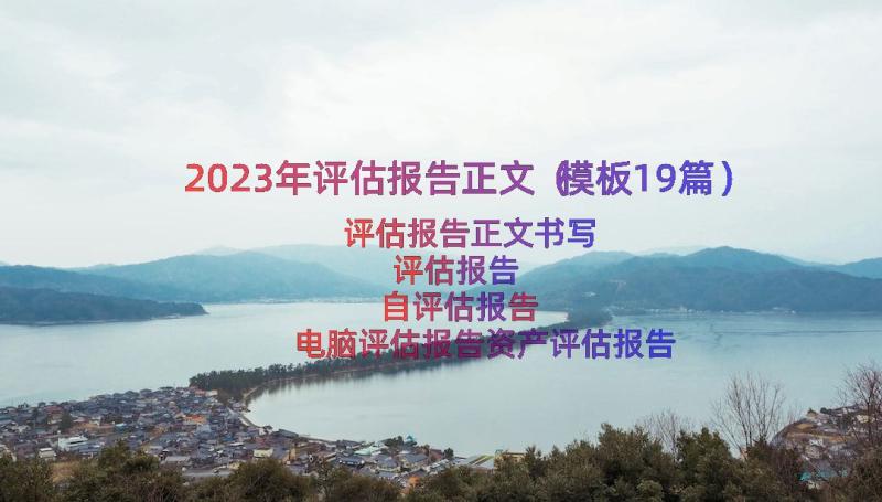 2023年评估报告正文（模板19篇）