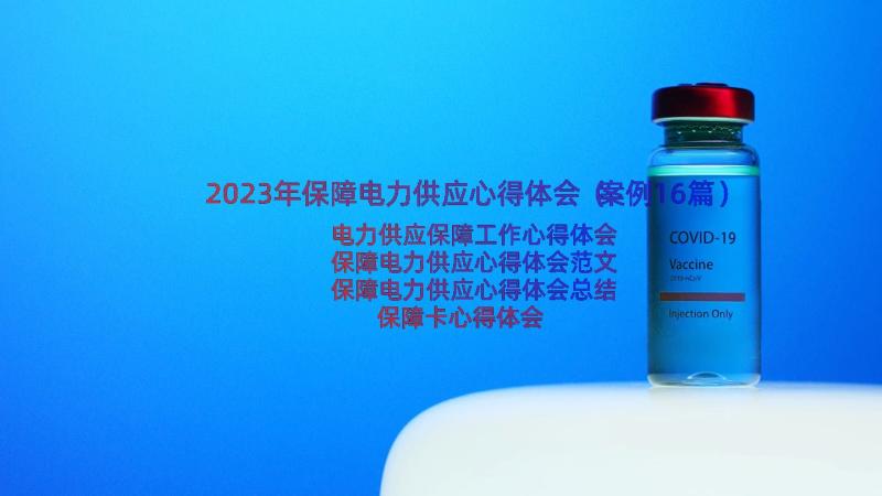 2023年保障电力供应心得体会（案例16篇）