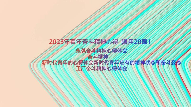 2023年青年奋斗精神心得（通用20篇）