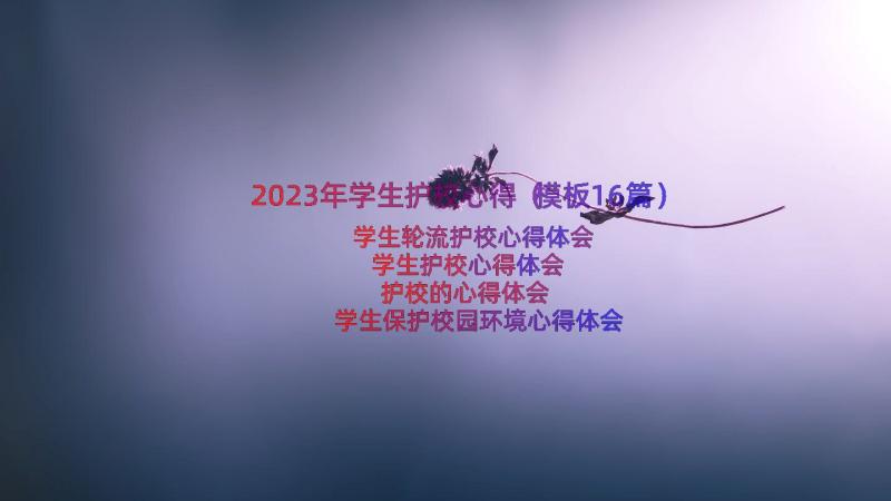 2023年学生护校心得（模板16篇）