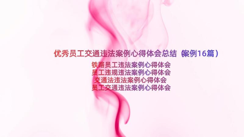 优秀员工交通违法案例心得体会总结（案例16篇）