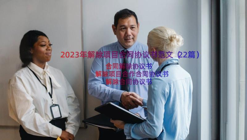 2023年解除项目合同协议书范文（22篇）