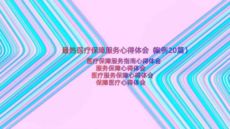 最热医疗保障服务心得体会（案例20篇）