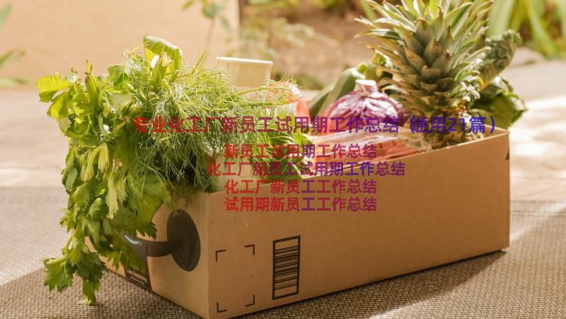 专业化工厂新员工试用期工作总结（通用21篇）