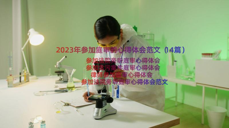 2023年参加庭审的心得体会范文（14篇）