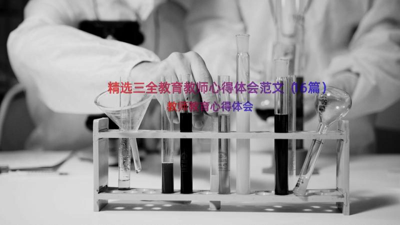 精选三全教育教师心得体会范文（16篇）