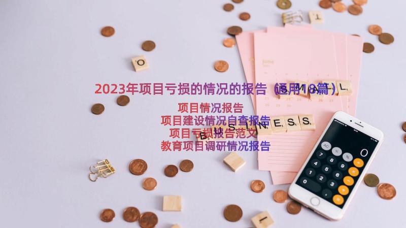 2023年项目亏损的情况的报告（通用18篇）