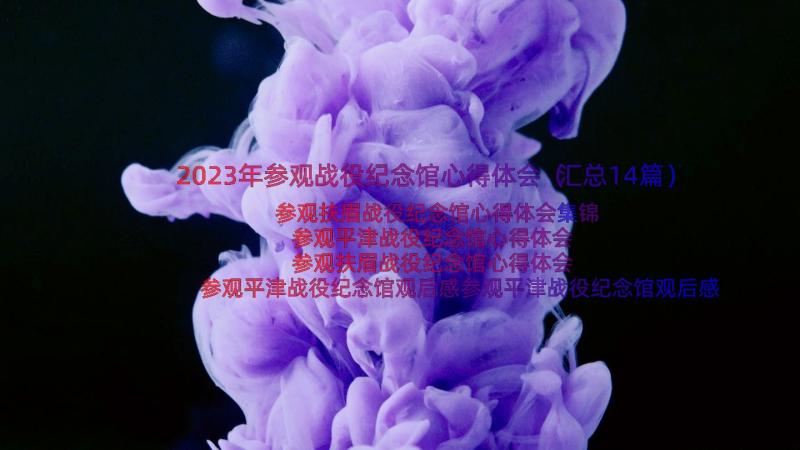 2023年参观战役纪念馆心得体会（汇总14篇）