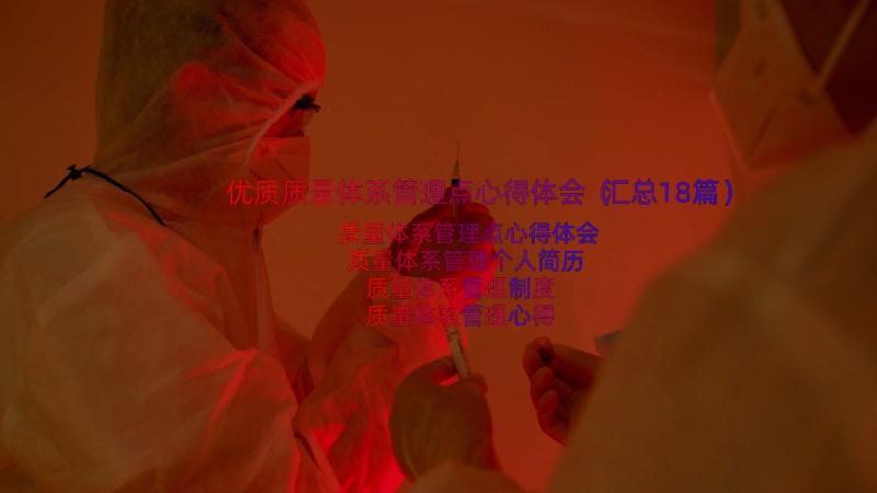 优质质量体系管理点心得体会（汇总18篇）