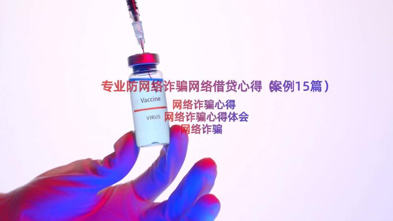 专业防网络诈骗网络借贷心得（案例15篇）