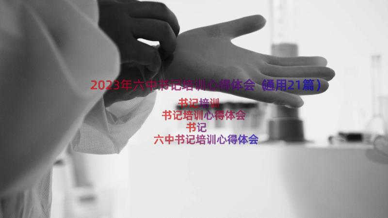 2023年六中书记培训心得体会（通用21篇）