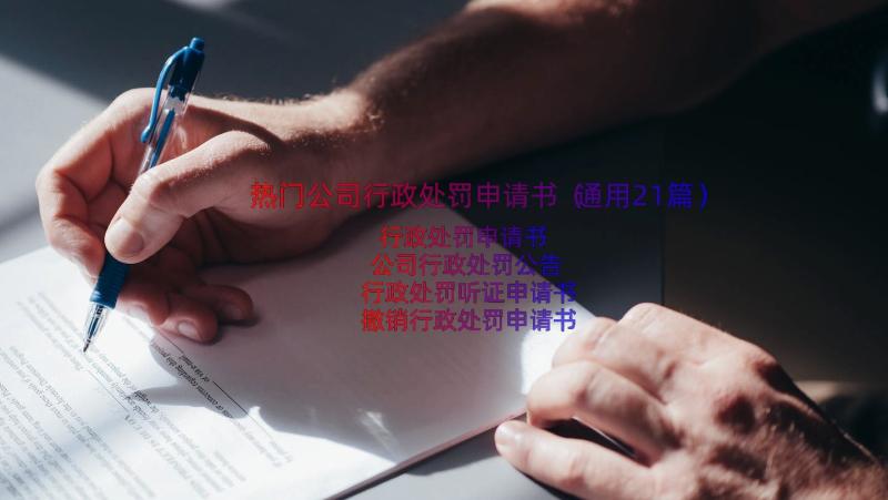 热门公司行政处罚申请书（通用21篇）