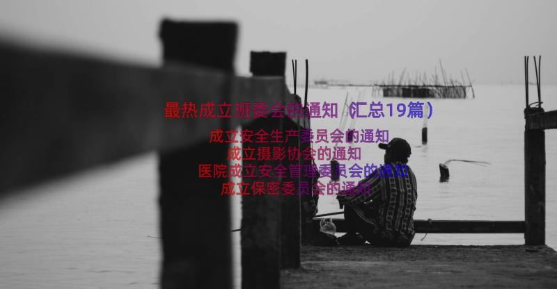 最热成立班委会的通知（汇总19篇）