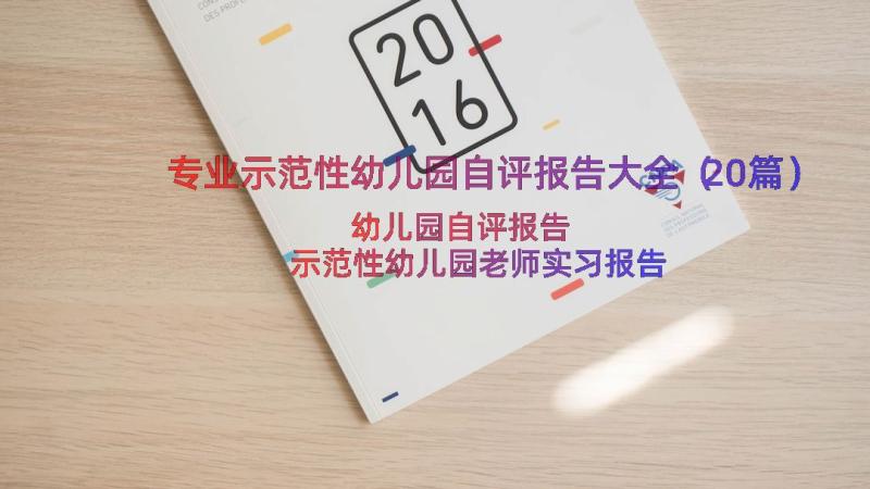 专业示范性幼儿园自评报告大全（20篇）