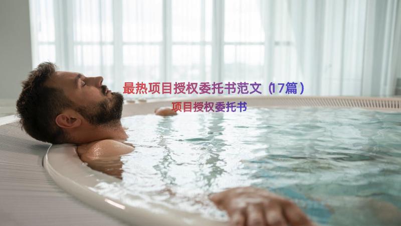 最热项目授权委托书范文（17篇）