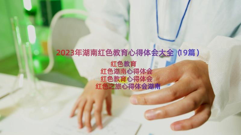 2023年湖南红色教育心得体会大全（19篇）