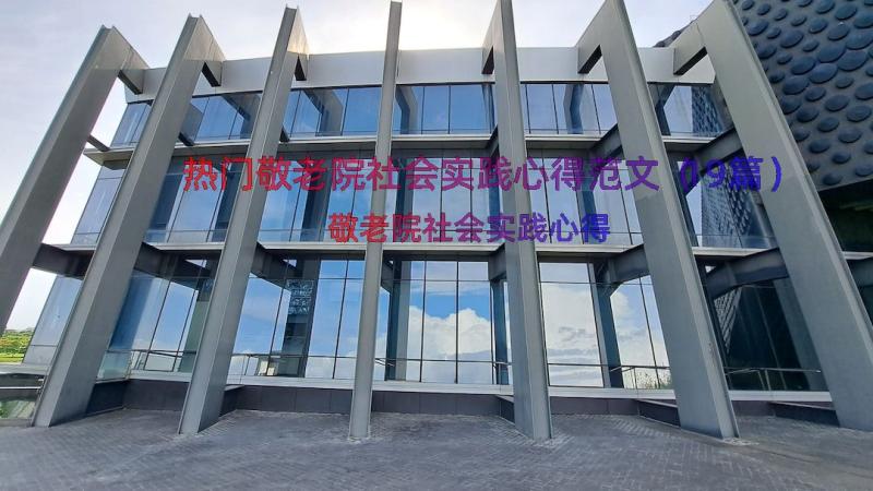 热门敬老院社会实践心得范文（19篇）