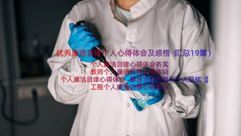 优秀廉洁自律个人心得体会及感悟（汇总19篇）