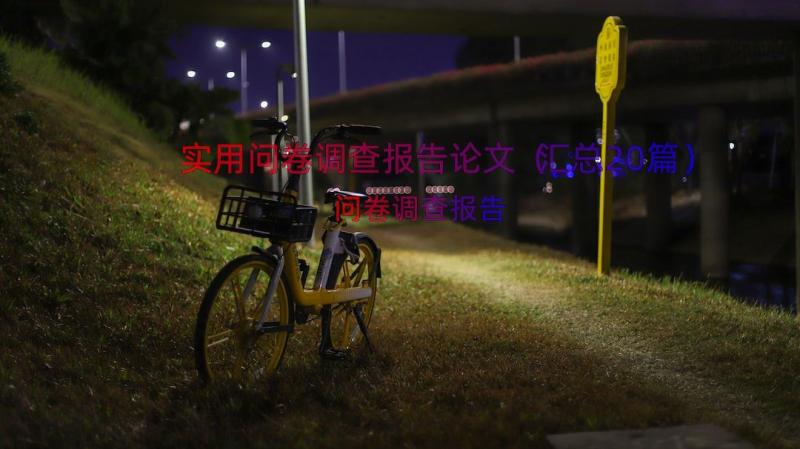 实用问卷调查报告论文（汇总20篇）