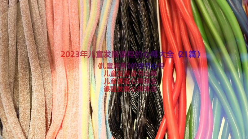 2023年儿童发展课程的心得大全（21篇）