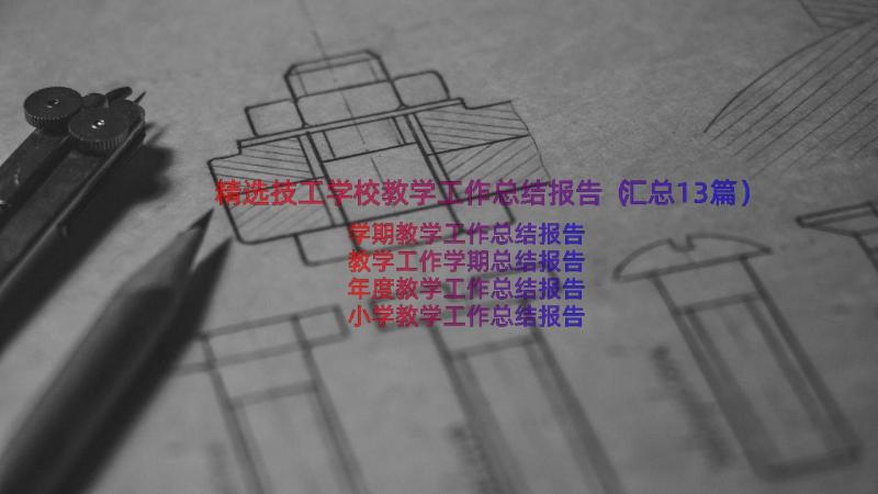 精选技工学校教学工作总结报告（汇总13篇）