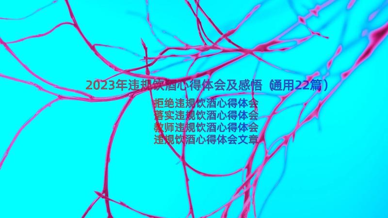 2023年违规饮酒心得体会及感悟（通用22篇）