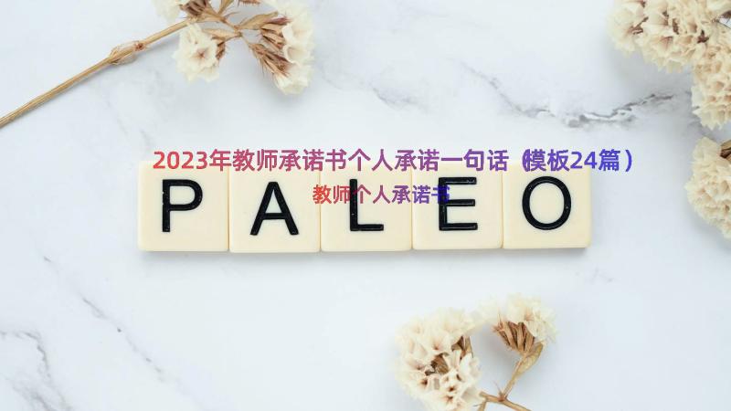 2023年教师承诺书个人承诺一句话（模板24篇）