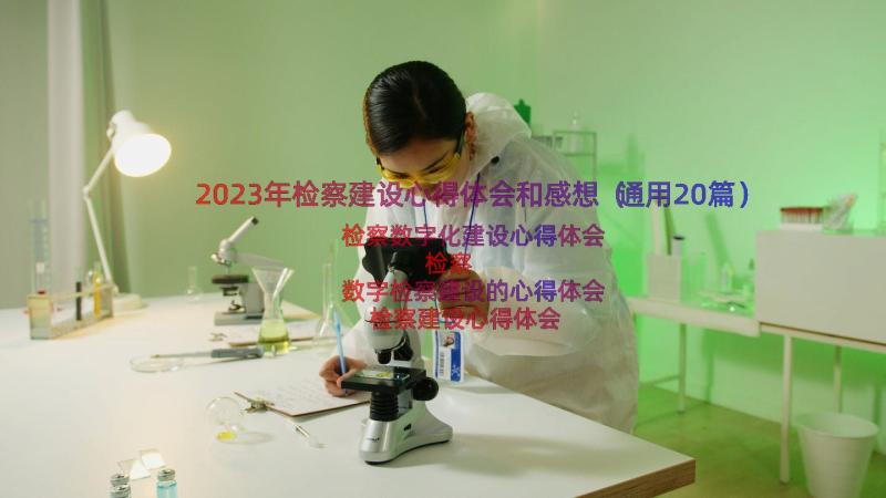 2023年检察建设心得体会和感想（通用20篇）