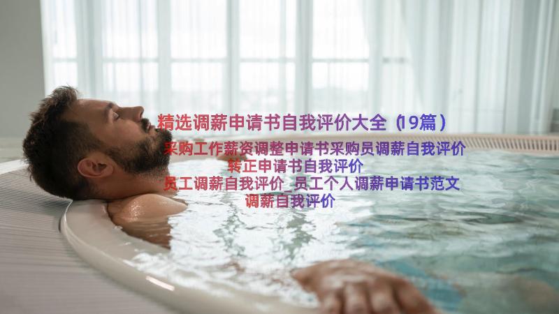 精选调薪申请书自我评价大全（19篇）