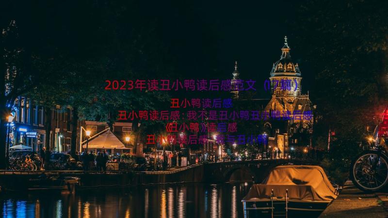 2023年读丑小鸭读后感范文（17篇）