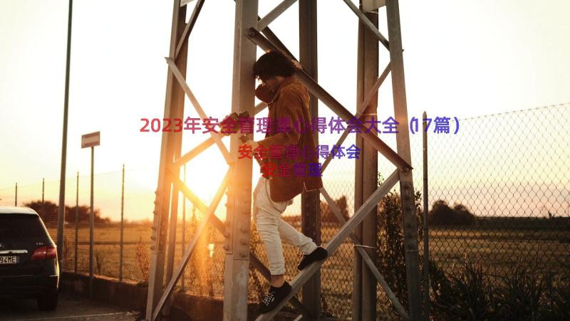 2023年安全管理课心得体会大全（17篇）