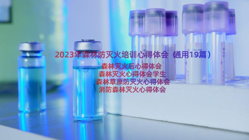 2023年森林防灭火培训心得体会（通用19篇）