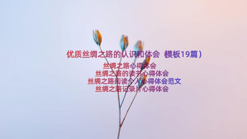 优质丝绸之路的认识和体会（模板19篇）