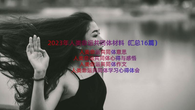 2023年人类命运共同体材料（汇总16篇）