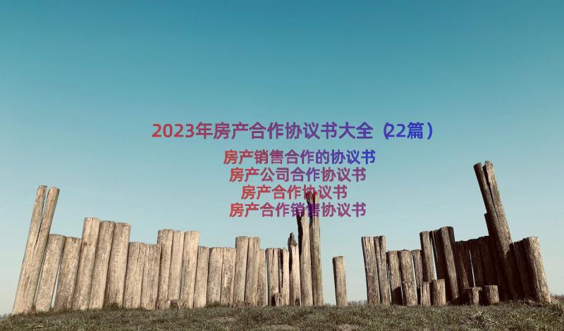 2023年房产合作协议书大全（22篇）