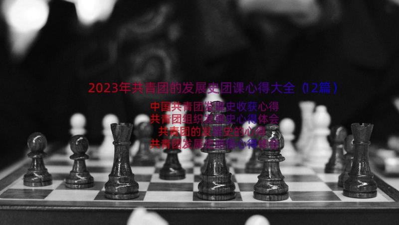 2023年共青团的发展史团课心得大全（12篇）