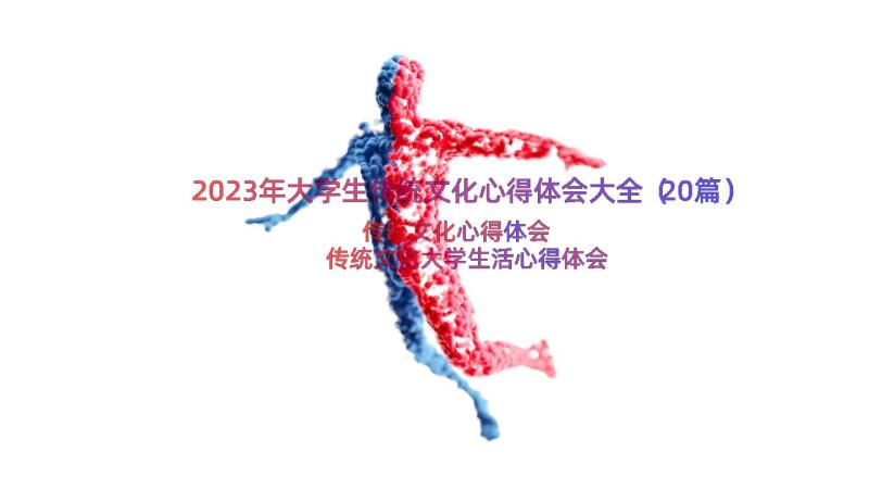 2023年大学生传统文化心得体会大全（20篇）