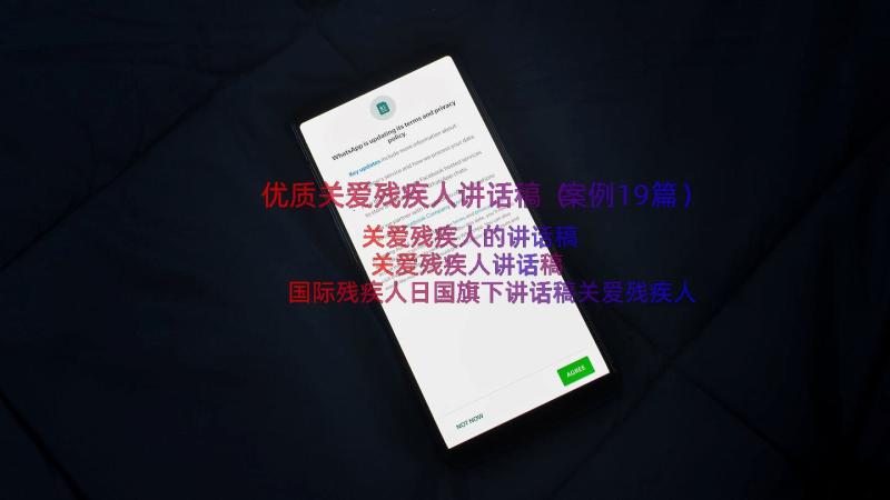 优质关爱残疾人讲话稿（案例19篇）