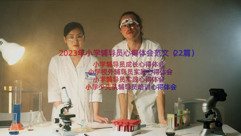 2023年小学辅导员心得体会范文（22篇）