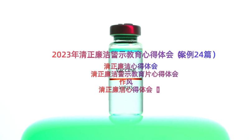 2023年清正廉洁警示教育心得体会（案例24篇）