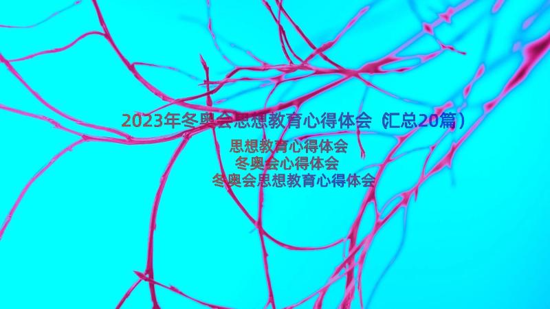 2023年冬奥会思想教育心得体会（汇总20篇）