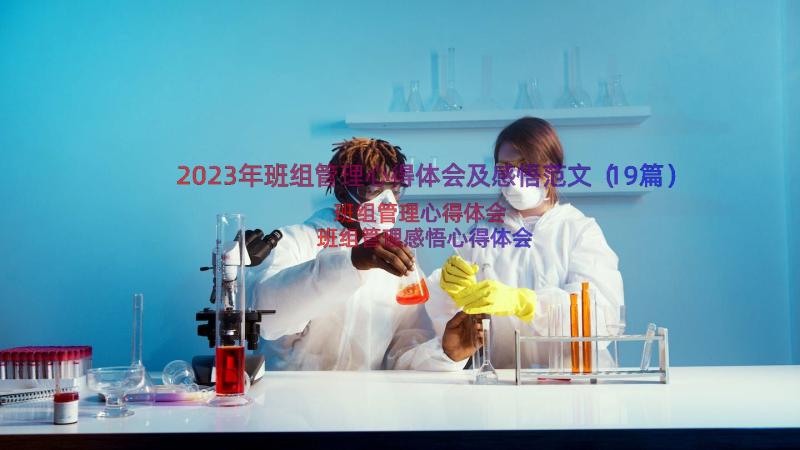 2023年班组管理心得体会及感悟范文（19篇）