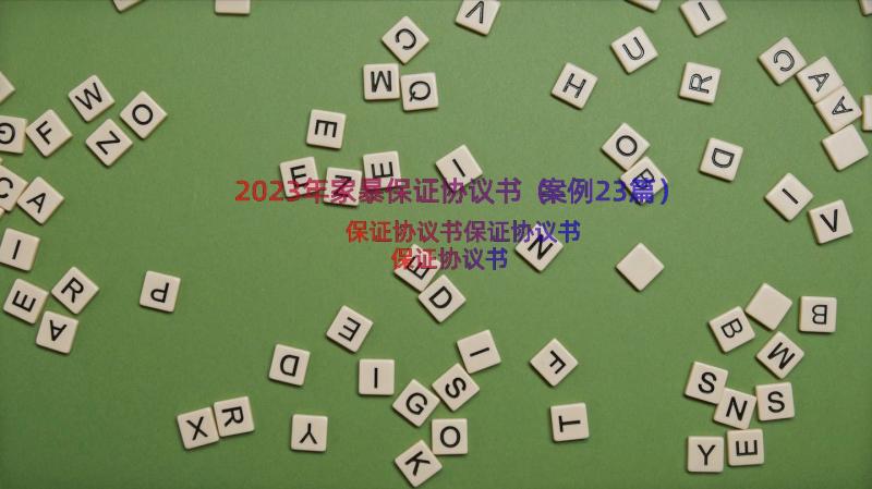 2023年家暴保证协议书（案例23篇）