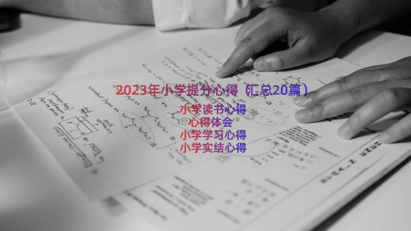 2023年小学提分心得（汇总20篇）