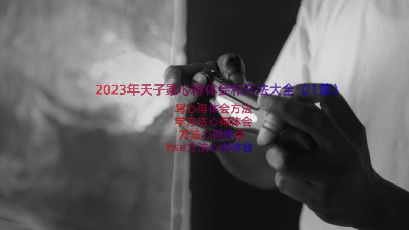 2023年天子冢心得体会和方法大全（21篇）