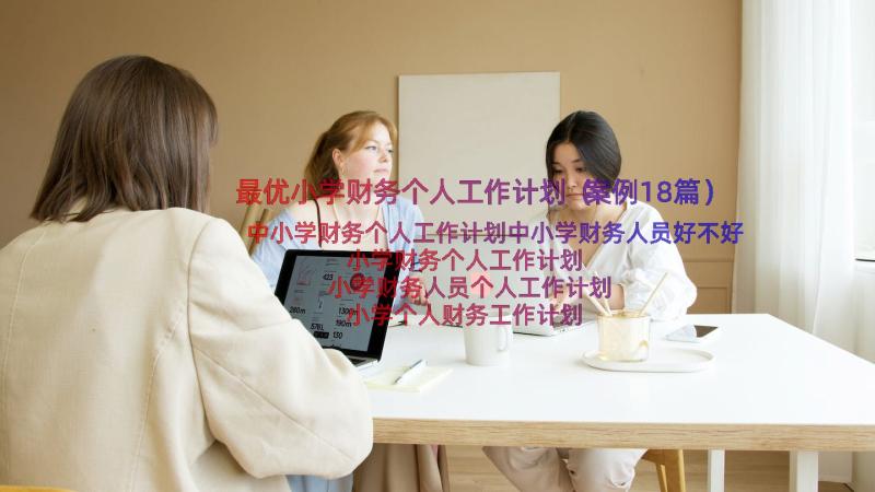 最优小学财务个人工作计划（案例18篇）