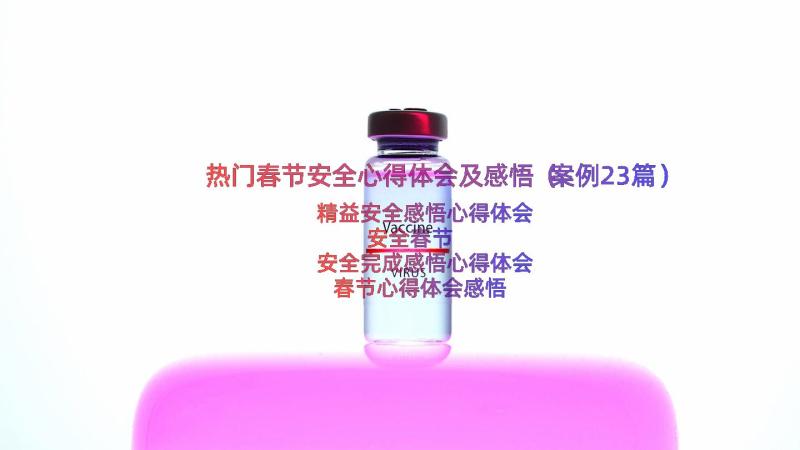 热门春节安全心得体会及感悟（案例23篇）